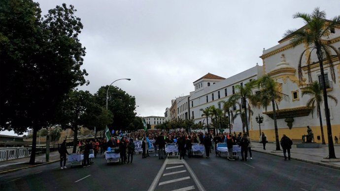 Protestas de los trabajadores de Pascual en Cádiz