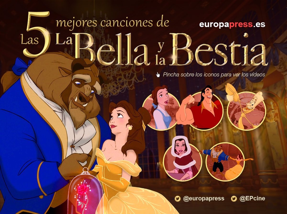 Folleto Oculto Irregularidades La Bella y La Bestia cumple 26 años: Las 5 mejores canciones del clásico  Disney