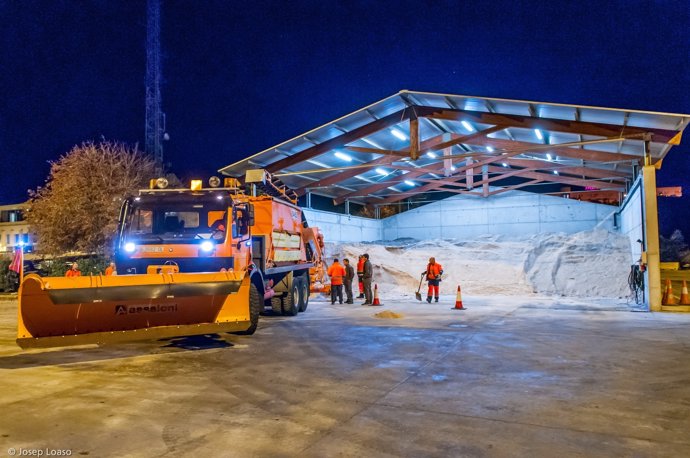 Simulacro de nieve en las autopistas de Abertis