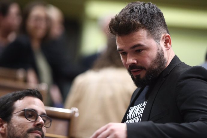 Gabriel Rufián en el debate de investidura de Rajoy 