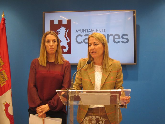 Elena Nevado y María Guardiola presentan el presupuesto de Cáceres