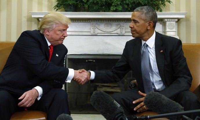 Obama recibe a Trump en la Casa Blanca