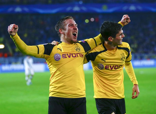 El Dortmund celebra el triunfo en champions