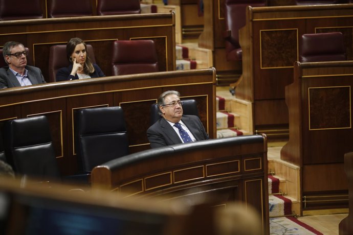 Juan Ignacio Zoido en la sesión de control al Gobierno en el Congreso