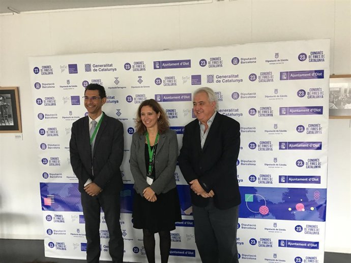 R.Ferrando, M.Vilalta y J.MCorominas, este miércoles en Olot