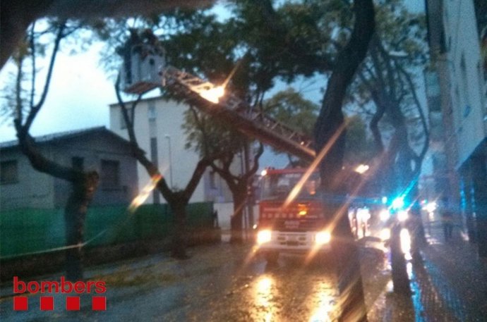 Actuación de los Bomberos por las lluvias en Catalunya