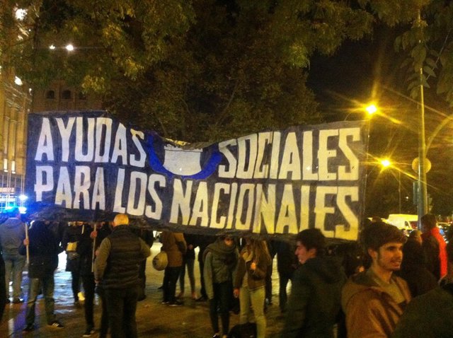 Manifestación Hogar Social tras el desalojo