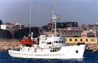 El buque hidrográfico Antares realiza un estudio de las profundidades marinas en Málaga