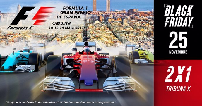 Cartel de promoción por el Black Friday para el GP de España de F-1
