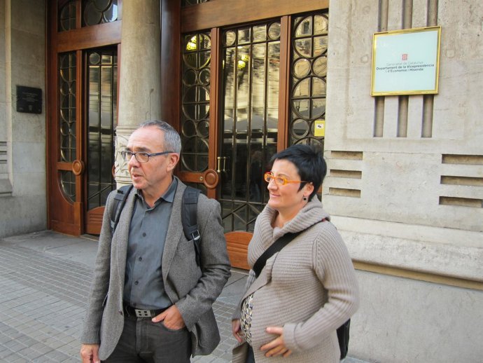 Los diputados de SíQueEsPot, J.Coscubiela y M.Ribas