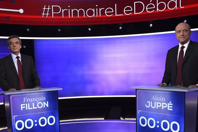 Debate entre François Fillon y Alain Juppé