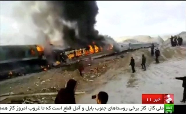 Accidente de tren en Irán