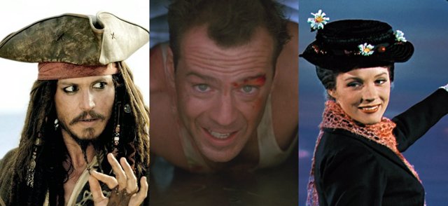 Jack Sparrow, John McClane, Mary Poppins