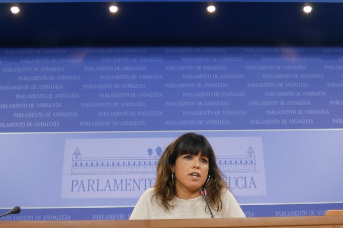 Teresa Rodríguez en rueda de prensa