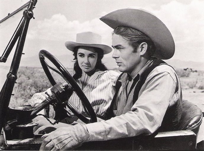 James Dean y Elizabeth Taylor