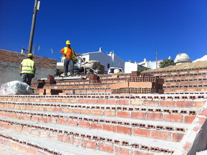 Obras, obreros, albañil, trabajo, Málaga 