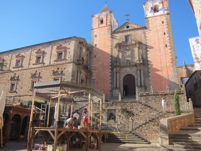 Rodaje de la serie Still Star Crossed en Cáceres