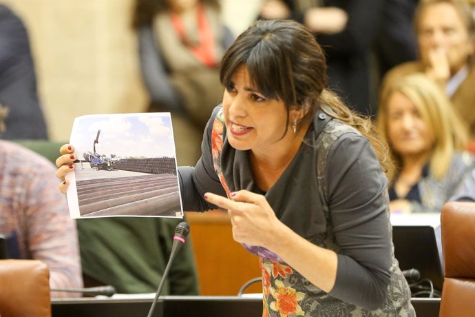 Teresa Rodríguez debate con Susana Díaz en el Parlamento andaluz