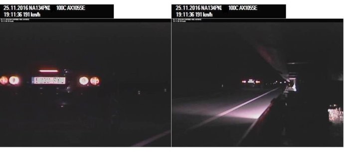 Un turismo en Mendavia circulando a 191 km/h