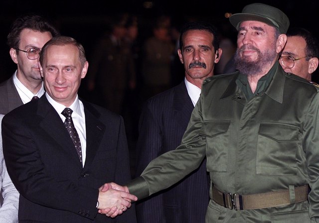 Vladimir Putin y Fidel Castro