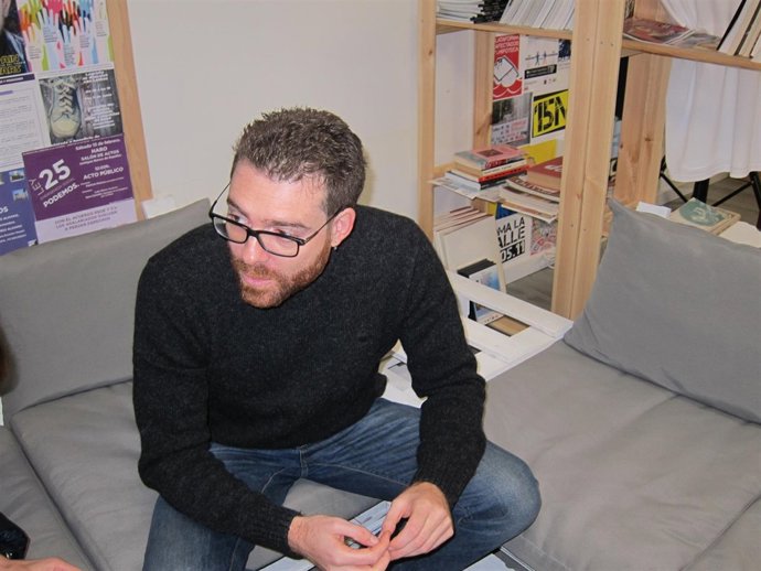 JORGE MORUNO ATIENDE A LOS MEDIOS EN LOGROÑO