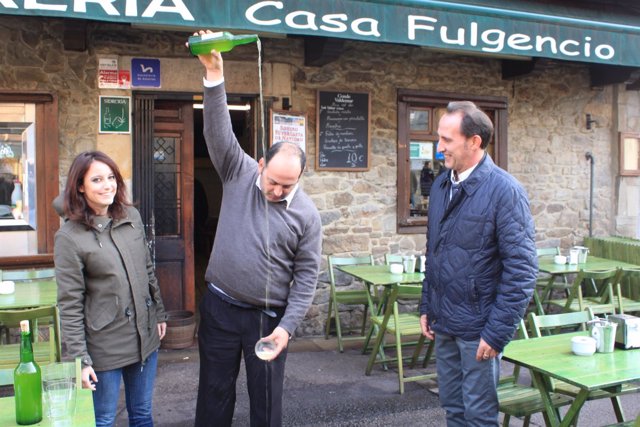 Andrea Levy, durante su visita a Mieres. 