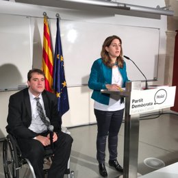 La coordinadora general del PDECAT, Marta Pascal, y D.Bonvehí,