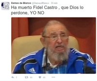 Las Damas de Blanco sobre Fidel Castro: "Que Dios lo perdone, YO NO"