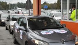 Acto del BNG para denunciar los peajes de la AP-9