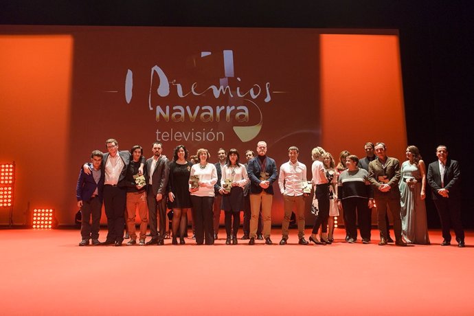 Galardonados en los premios Navarra Televisión.