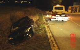 Accidente de tráfico en una carrera ilegal en Mutilva
