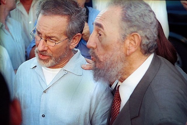 Steven Spielberg y Fidel Castro