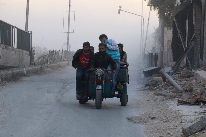 Civiles en Alepo Oriental