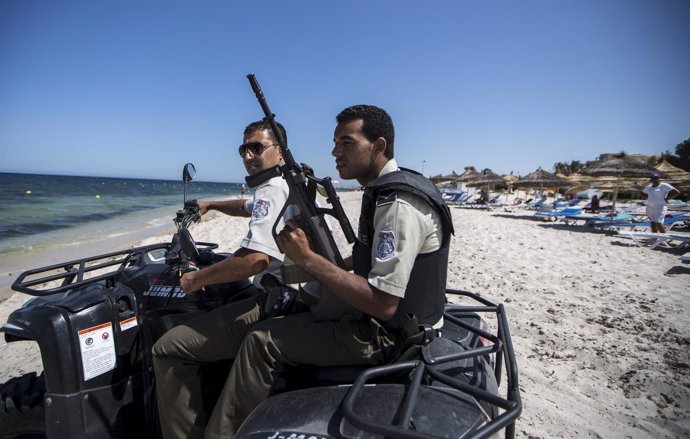 Agentes de Policía en Susa, Túnez