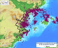 Una tarde-noche de 17.565 rayos en la Comunitat