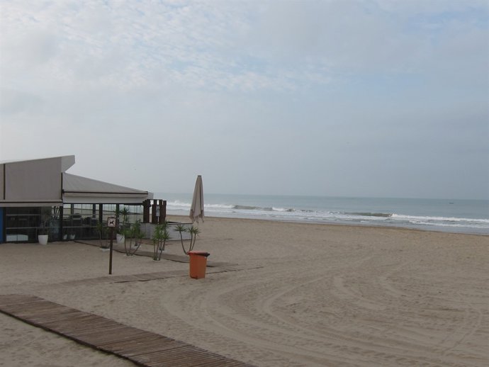 Chiringuito en la playa de Cádiz