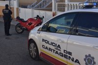 La Policía Local de Cartagena recupera una motocicleta de alta cilindrada robada