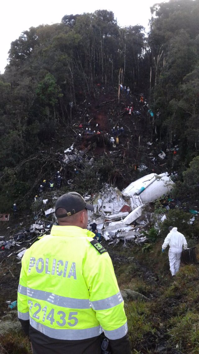 Fotos y vídeos del accidente aéreo del Chapecoense en Colombia