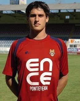 Filipe Machado, con la camiseta del Pontevedra Club de Fútbol