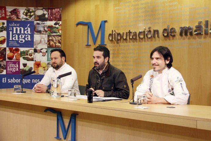 Rueda de prensa Sabor a Málaga Jacobo Florido Sergio Garrido Ignacio Carmona