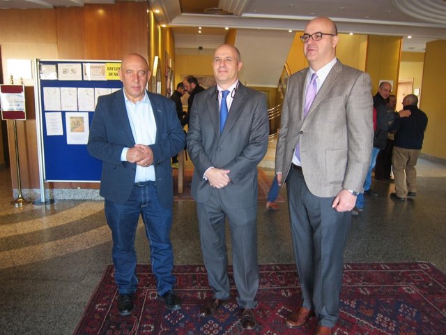 Aurelio Pérez, Jorge Llorente y el vicepresidente de la Diputación de Salamanca