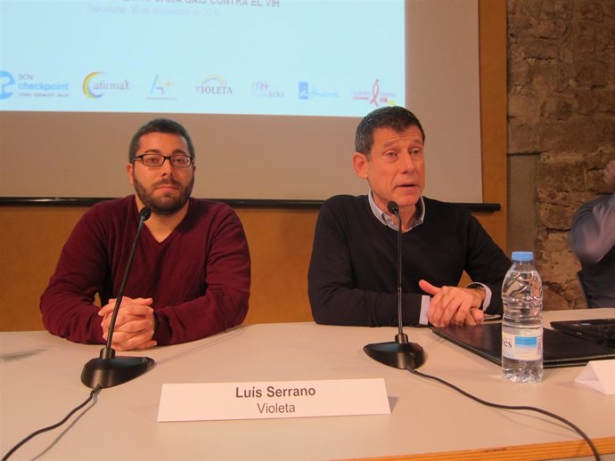 Luis Serrano (Violeta) y Ferran Pujol (director del BCN Checkpoint)