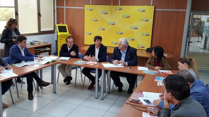 Juan Marín y otros dirigentes de C's se reunen con COAG Andalucía