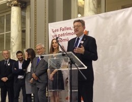 Ximo Puig en la rueda de prensa 