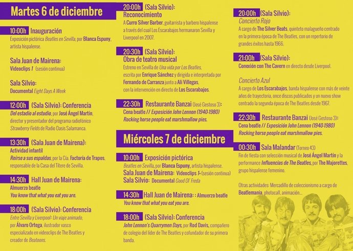 Programación del evento.