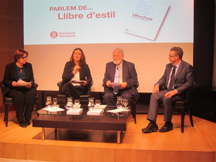 Mercè Conesa, Joandomènec Ros, Lluïsa Tena y Josep Maria Mestres