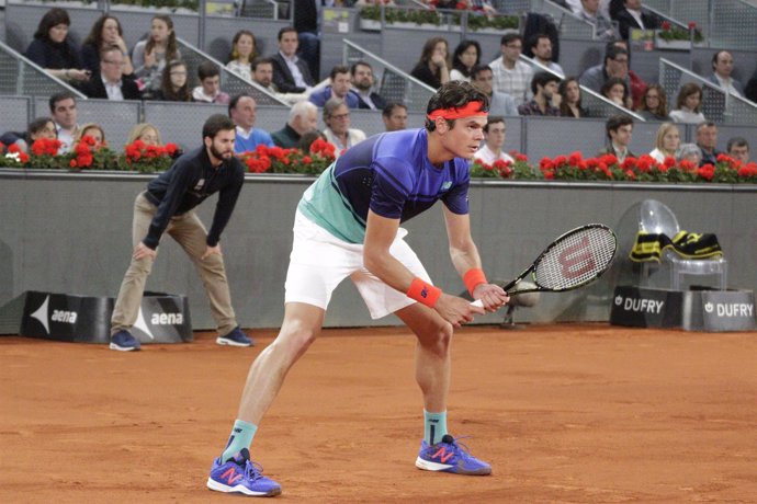 Milos Raonic en los cuartos de final del Mutua Madrid Open