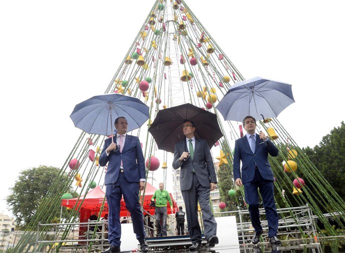 Imagen de la inauguración del árbol de NavidadMurcia