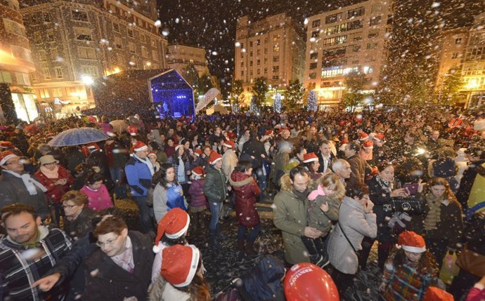 Encendido de las luces de Navidad en Santander