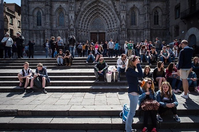 Turistas en Barcelona